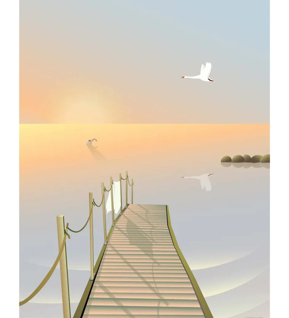 Vissevasse Plakat - 50x70 cm - Bathing Bridge