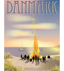Plakater Og Billeder*Vissevasse Plakat - 15x21 cm - Danmark - Sankt Hans
