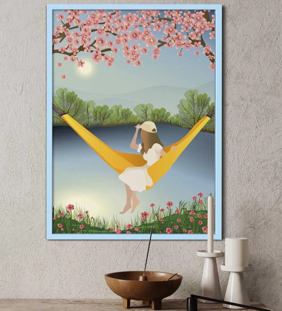 Vissevasse Plakat - 50x70 cm - The Yellow Hammock