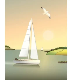 Vissevasse Plakat - 30x40 cm - Sailboat
