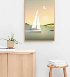 Vissevasse Plakat - 30x40 cm - Sailboat