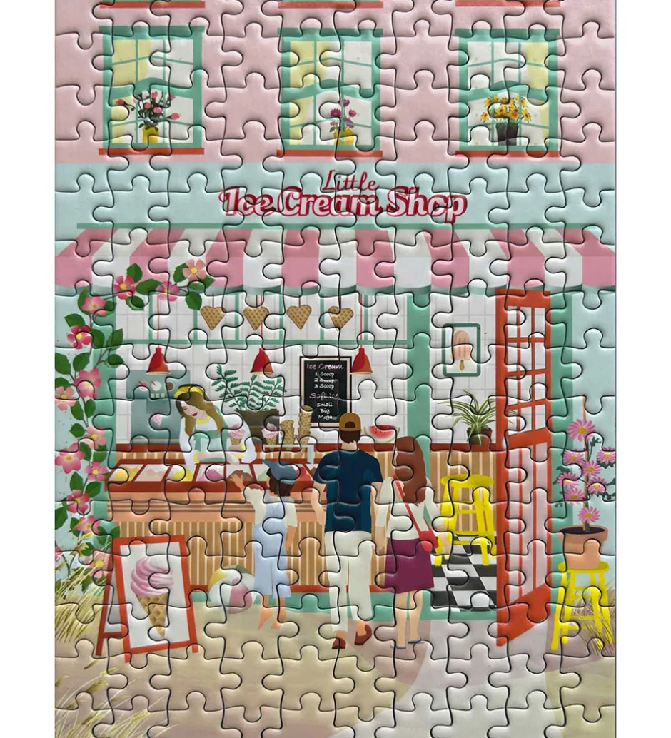 Puslespil*Vissevasse Puslespil - 15x21 cm - 150 Brikker - Little Ice Cream