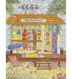 Vissevasse Puslespil - 15x21 cm - 150 Brikker - Little Beach Sho