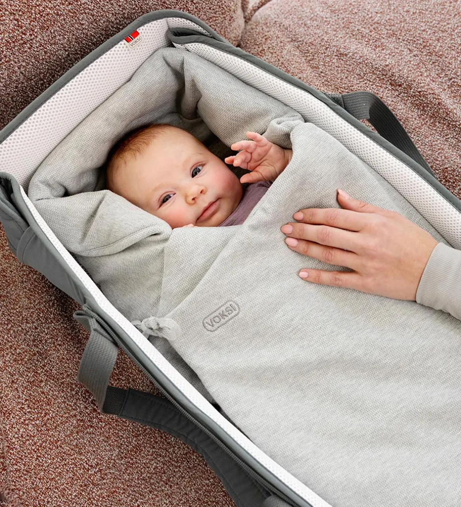 Sovetid|Køreposer*Voksi Babysvøb - Uld - 80 cm - Misty Green