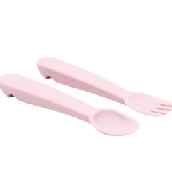 Børn We Might Be Tiny Bestik - Feedie - Silikone - Powder Pink