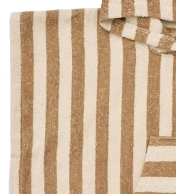 Babyhåndklæde- Og Poncho|Håndklæder*Wheat Badeponcho - Lille - Frotté - Cappucino Stripe