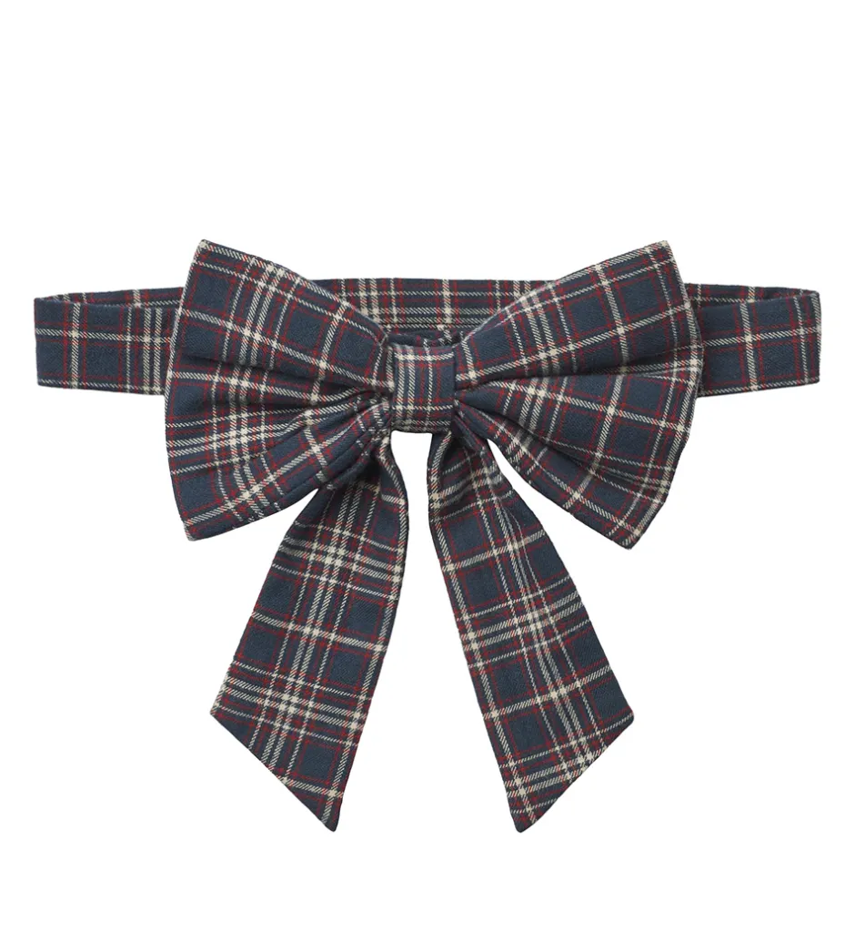 Bælter*Wheat Bælte m. Sløjfe - Sonja - Navy Check