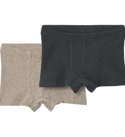 Børn Wheat Boxershorts - Rib - 2-pak - Louis - Navy/Beige