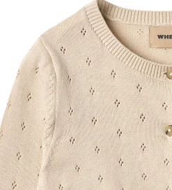 Striktrøjer*Wheat Cardigan - Strik - Maia - Off White m. Hulmønster