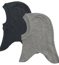 Elefanthuer*Wheat Elefanthue - Uld - 2-Pak - Felix - 1-lags - Navy Stripe