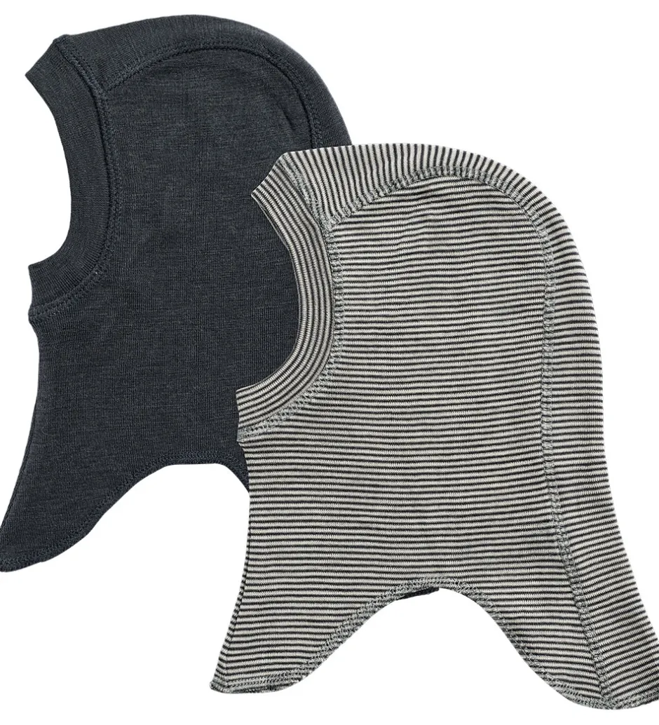 Elefanthuer*Wheat Elefanthue - Uld - 2-Pak - Felix - 1-lags - Navy Stripe