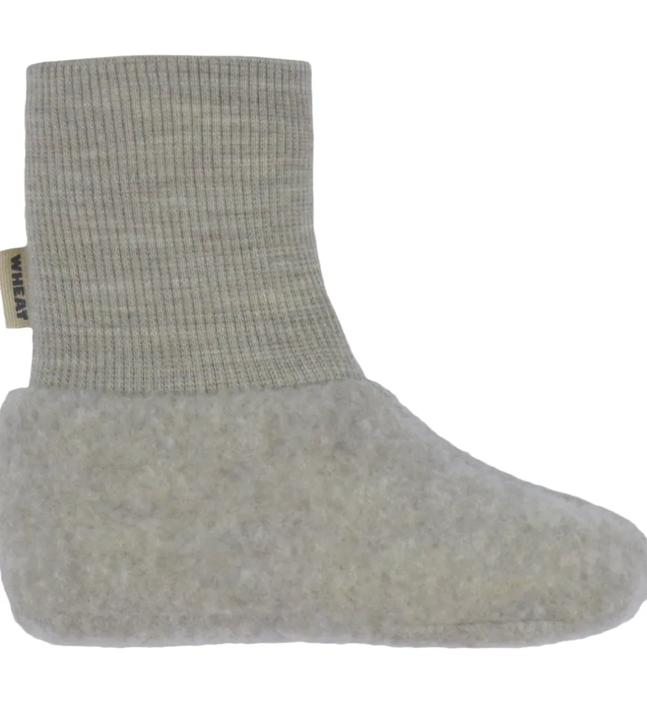 Hjemmesko*Wheat Futter - Uldfleece - Lei - Khaki Melange