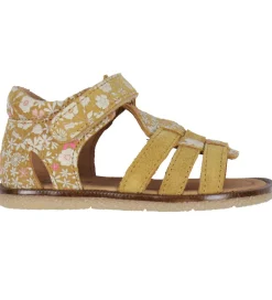 Sandaler*Wheat Sandaler - Bray - Tan White Flowers