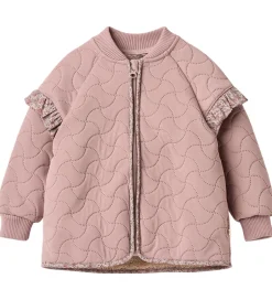 Termotøj*Wheat Termojakke m. Fleece - Ellas - Warm Rose m. Blomster