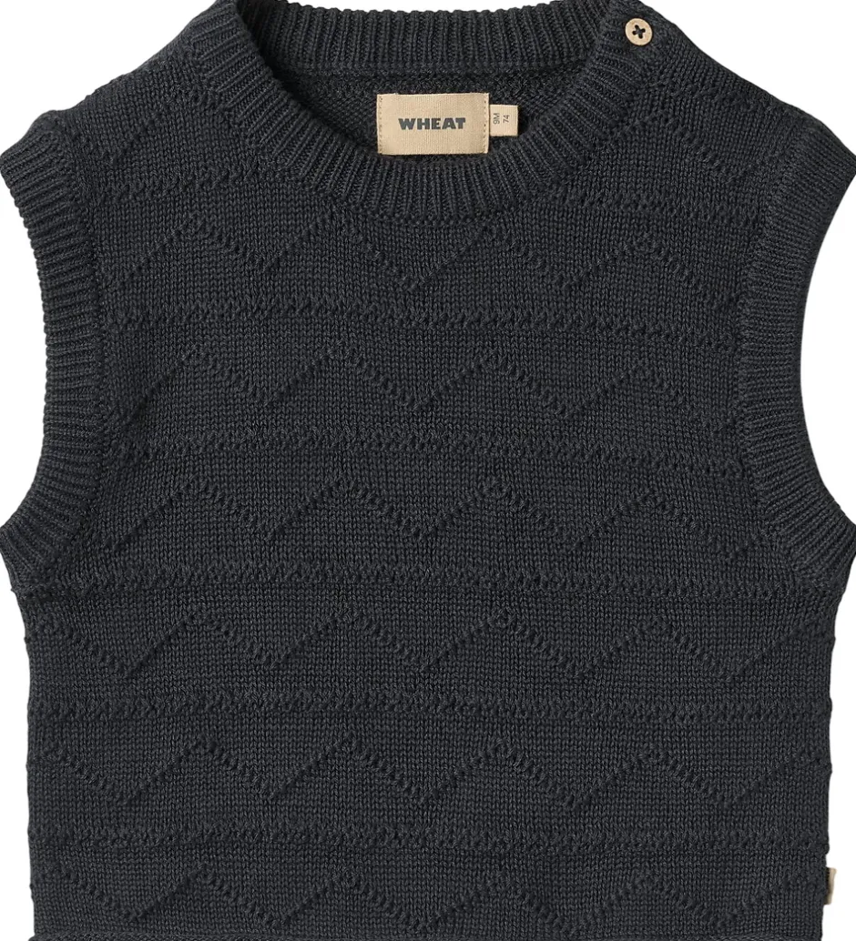 Børn Wheat Vest - Strik - Bobby - Navy