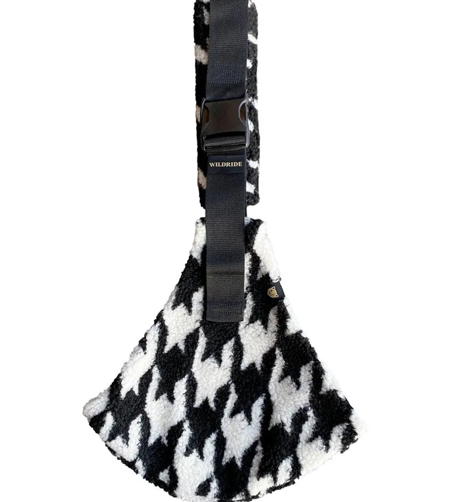 Wildride Bæresele - Teddy Houndstooth - Hvid/Black Pied de poule
