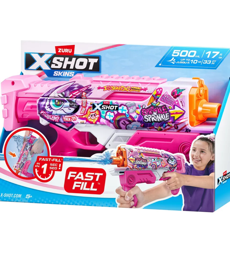 Vandleg*X-SHOT Vandpistol - Skins Hyperload Fast-Fill - 500 ml - Unicorn