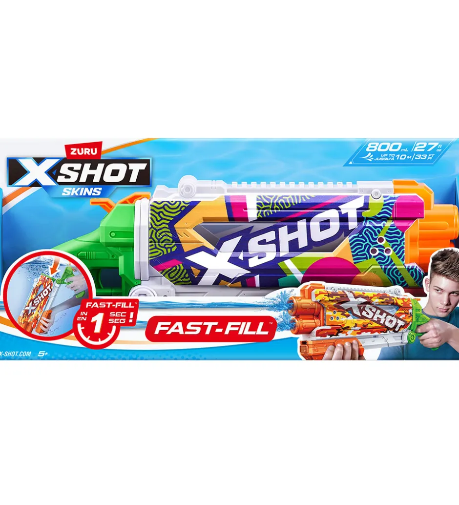 Vandleg*X-SHOT Vandpistol - Skins Pump Action Fast-Fill - 800 ml - Rippl