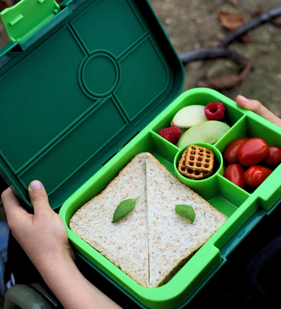 Skole|Madkasser*Yumbox Madkasse m. 4 Rum - Bento Tapas - Lime Green
