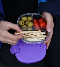 Skole|Madkasser*Yumbox Snack Bowl - 3 Rum - Haze Purple