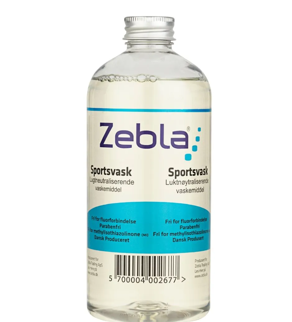 Plejeprodukter*Zebla Sportsvaskemiddel - 500 ml